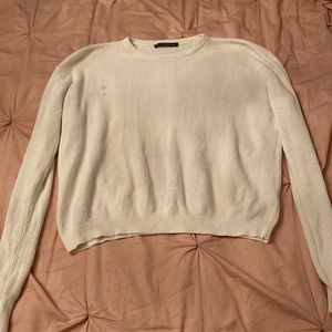 Brandy Melville Thermal Pullover in White
